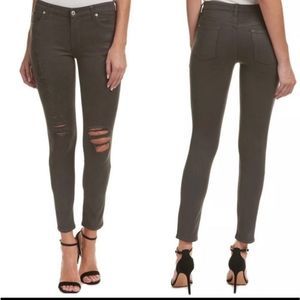 7 For All Mankind Distressed Gray 25 Jeans  Gray Ankle Skinny Jeans